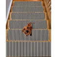 thumbnail image 2 of Stair Treads for Wooden Steps, Black Striped Peel and Stick Stair Treads with Adhesive, Modern Simple Farmhouse Beige Vintage Non Slip Indoor Stairs Runner Rugs Mats for Elders Dogs 8"x30"15PCS, 2 of 7