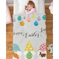 thumbnail image 6 of Happy Easter Gnomes Throw Blankets, Carrot Rabbit Bunny Colorful Eggs Soft Fleece Blanket Decorative for Home Sofa Couch Chair Living Bedroom,30x40 Inches,, 6 of 6