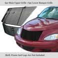 thumbnail image 2 of APS Compatible with Chrysler PT Cruiser 2000-2005 Stainless Steel Black Horizontal Billet Grille Insert Combo R87729J, 2 of 7