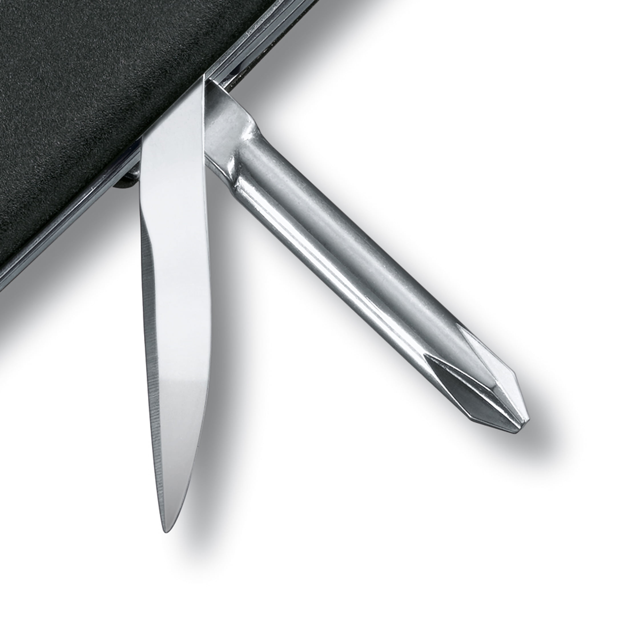 Victorinox One Hand Trekker Lockblade Swiss Army Knife, 12 Function Pocket Knife with Large Serrated Blade, Wood Saw and Screwdriver - Black, Boxed