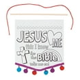 thumbnail image 2 of CYO JESUS LOVES ME BANNER W/ POM TRIM - Craft Kits - 12 Pieces, 2 of 2