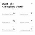 thumbnail image 4 of 3D Flame Oil Diffuser Humidifier With Remote Control 280ml Aroma Mist Maker For Home Bedroom Atmosphere Timer Auto Off 7 Color LED Night Light, 4 of 9