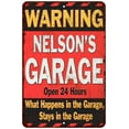 thumbnail image 1 of NELSON'S Garage Warning Man Cave Wall Decor 12 x 18 Matte Finish Metal 112180030254, 1 of 1