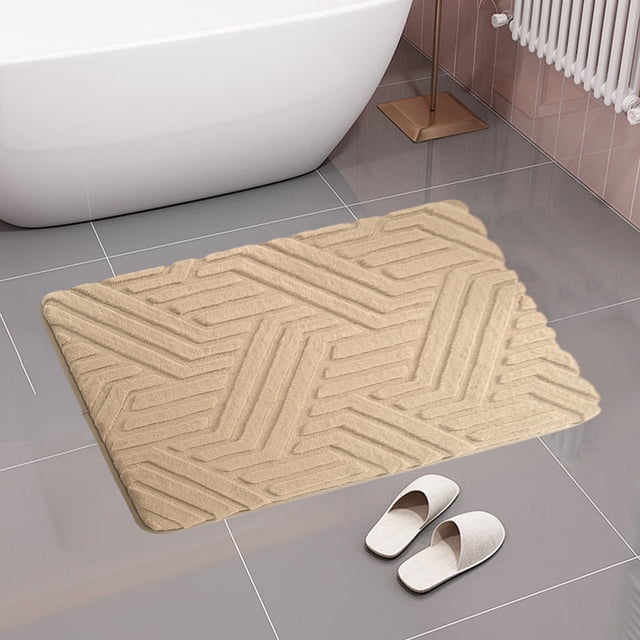 LSLJS Bath Rug Door Mat Light Luxury Bathroom Memory Foam Absorbent Floor Mat Bathroom Toilet Doorway Quick Dry Foot Mat Entry Door Mat Non-slip Mat