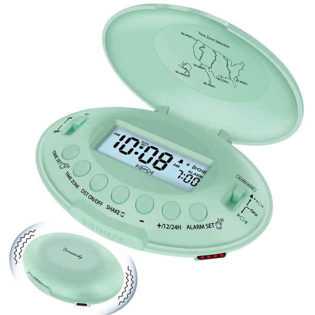 Reloj despertador vibratorio DreamSky para personas que duermen mucho con agitador de cama