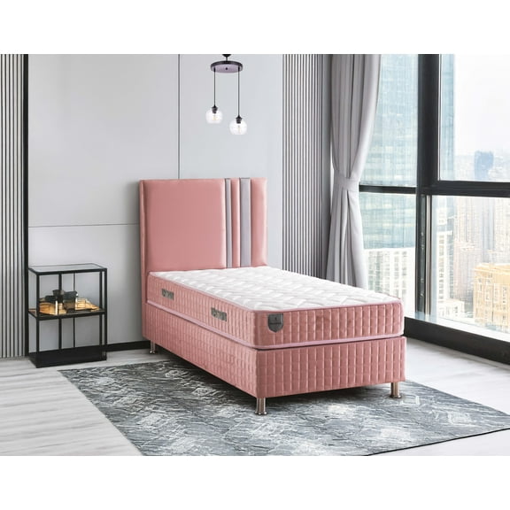 Ottomanson Twin 9" Medium-Firm Hybrid Mattress for Young Sleepers, Pocket Coils, CertiPUR-US, Bed in a Box