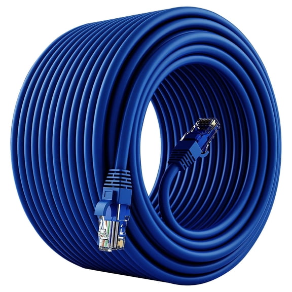 Cat 6 Ethernet Cable 20ft, High-Speed Internet Network Cord, 550MHz 24AWG Shielded RJ45 LAN Wire for Gaming, Router, PC, Printer, Indoor & Outdoor Use