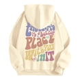 thumbnail image 4 of TINZ Sweat à Capuche pour Femmes Imprimé Lettre Manches Longues avec Poches Robe Longue Décontractée Fermeture à Glissière, 4 of 4
