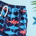 thumbnail image 6 of IFNWSV Boys Summer Shorts Print Drawstring Elastic Waist Quick Dry Nylon Beach Swim Pants Multicolor 3 Years, 6 of 7
