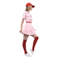 thumbnail image 5 of Angels Costumes Rockford Peaches Women's Costume Baseball Uniform - Medium Female, 5 of 6