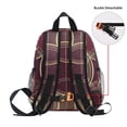 thumbnail image 5 of FORMRS School Backpack with Front Zippered Pocket 12" Student Travel Daypack, Gold Abstract Pattern, 5 of 6