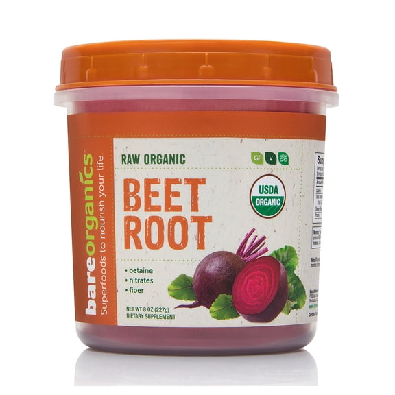 BareOrganics Beet Root Superfood Powder Dietary Supplement, 8 Oz