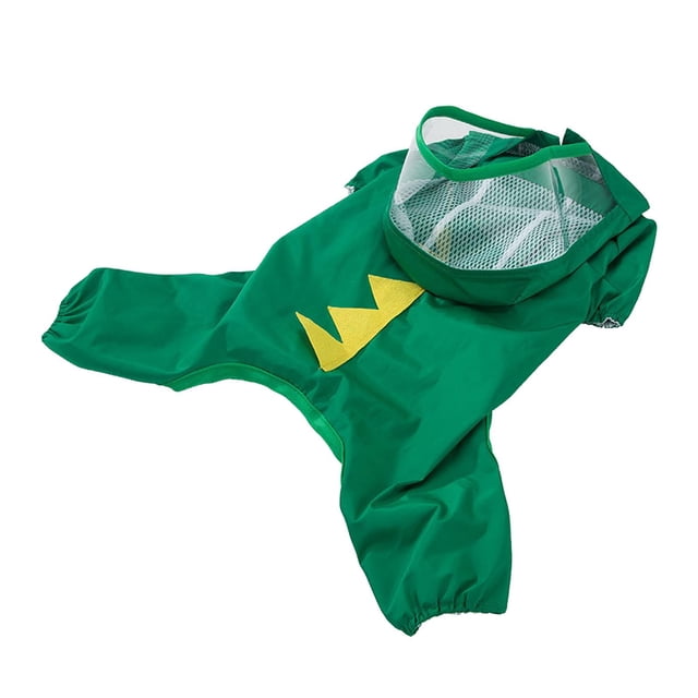 Chubasquero para perros con capucha-impermeable Chaqueta ligera de Poncho de lluvia para perros medianos grandes-fácil de llevar - Verde L Sunnimix impermeables para cachorros