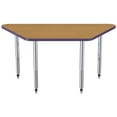 thumbnail image 5 of ECR4Kids 30in x 60in Trapezoid Contour Thermo-Fused Adjustable Activity Table Oak/Eggplant/Silver - Super Leg, 5 of 8