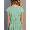 thumbnail image 4 of ONLYSHE Girls Dress Short sleeve Floor Length A Line Swing Midi Casual Sundress 5-14 Years, 4 of 5