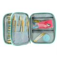 thumbnail image 2 of 600D Oxford Crochet Hook Case with Zipper Travel Organizer Bag for Crochet Hooks Scissors Ruler Circular Knitting Needles Case, 2 of 6