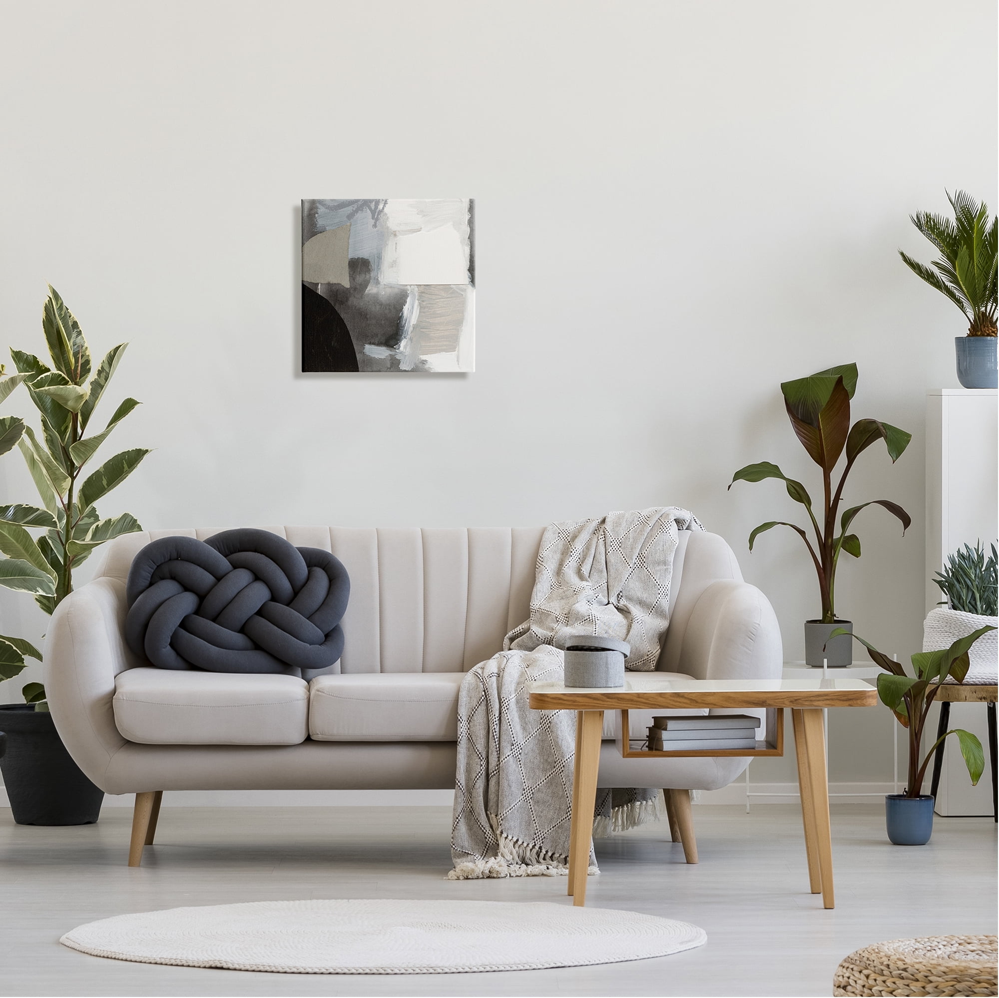 Stupell Industries Abstract Layered Collage Structured Shapes Paint Strokes Painting Gallery Wrapped Canvas Print Wall Art, Design by Victoria Barnes