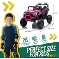 thumbnail image 6 of ThunderBolt 24V Kids 4WD Ride On Car with Remote Control - 400W Dual Motor Electric Power Ride On Toy with Bluetooth Music, LED Lights, Shock Absorbers, USB Port for Kids 3-8 Years, 6 of 22