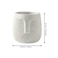 thumbnail image 2 of COMPUKAS Ceramic Face Flower Pot Indoor Unique Flowerpot for Office, 2 of 8