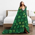 thumbnail image 6 of SPXUBZ St. Patrick's Day Flannel Fleece Throw Blanket Sofa Cozy Lightweight Blanket for Adults/Kids, 6 of 7