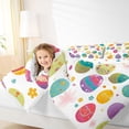 thumbnail image 3 of Erosebridal Colorful Happy Easter Eggs Full Size Comforter Sets,Rainbow Stars Polka Dots Bedding Sets For Kids Girls Reversible 3-Piece, 3 of 7