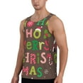 thumbnail image 2 of Cauagu Ho Ho Ho Merry Christmas Print Men's Sleeveless Muscle Shirts,Tank Tops Quick Dry Workout Tank Top Gym Muscle Tee Fitness Bodybuilding T Shirt for Men-Small, 2 of 7