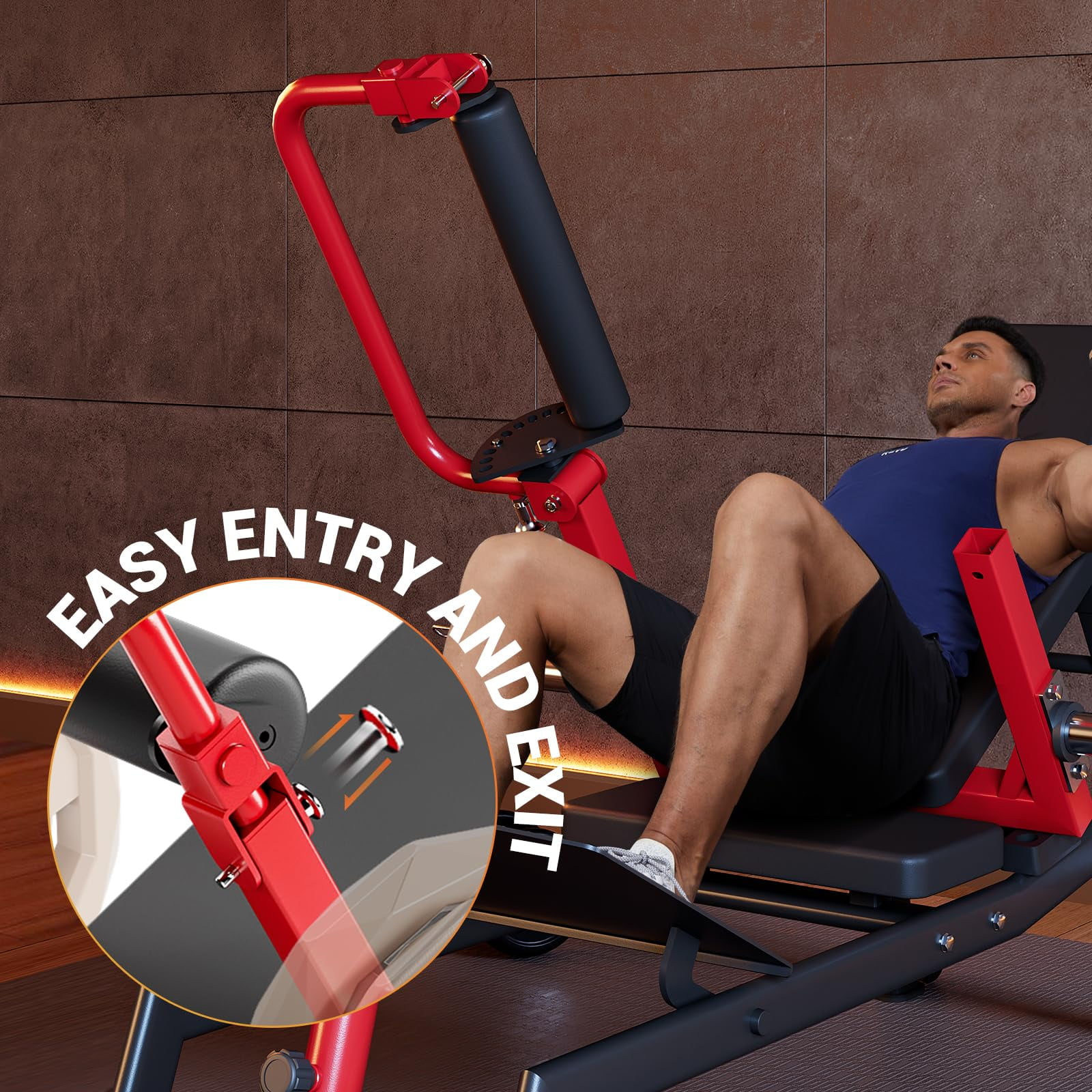 Hip Thrust Machine, 900 LBS Plate-Loaded Glute Bridge Machine with Weight Holder, Heavy Duty Butt Exercise Equipment for Glute Muscles Building and Butt Shaping, Adjustable Footboard