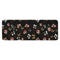 Pioneer Flower Floral Print Pattern Kitchen Rug Mat,Kitchen Runner Rugs Non Skid Washable,Decorative Kitchen Floor Mats for Kitchen,Sink,Laundry,17"x47.2"