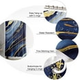 thumbnail image 4 of Shower Curtain Blue Marble Shower Curtains for Bathroom Decor Gold Edge Texture Shower Curtain Sets with Hooks Waterproof Fabric Bath Curtain Small Stall 36" X 72", 4 of 5
