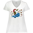 thumbnail image 3 of Inktastic Cute Christmas Unicorn with Cookies Women's Plus Size V-Neck T-Shirt, 3 of 5