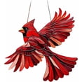 thumbnail image 2 of Cardinal Stained Acrylic Suncatcher Red Bird Sun Catcher Cardinal Acrylic Wall Window Hanging Ornament Hand-Painted Glass Panel Decor Christmas Birthday Gift for Grandma Birds Lover, 2 of 6
