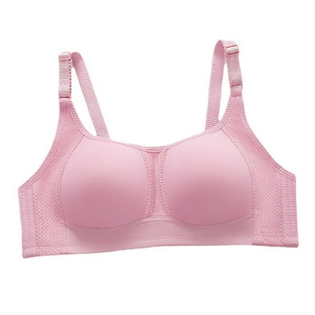 

Summer Clearance Bras for Women WJSXC Woman s Solid Color Comfortable Hollow Out Perspective Bra Underwear No Rims Pink XL