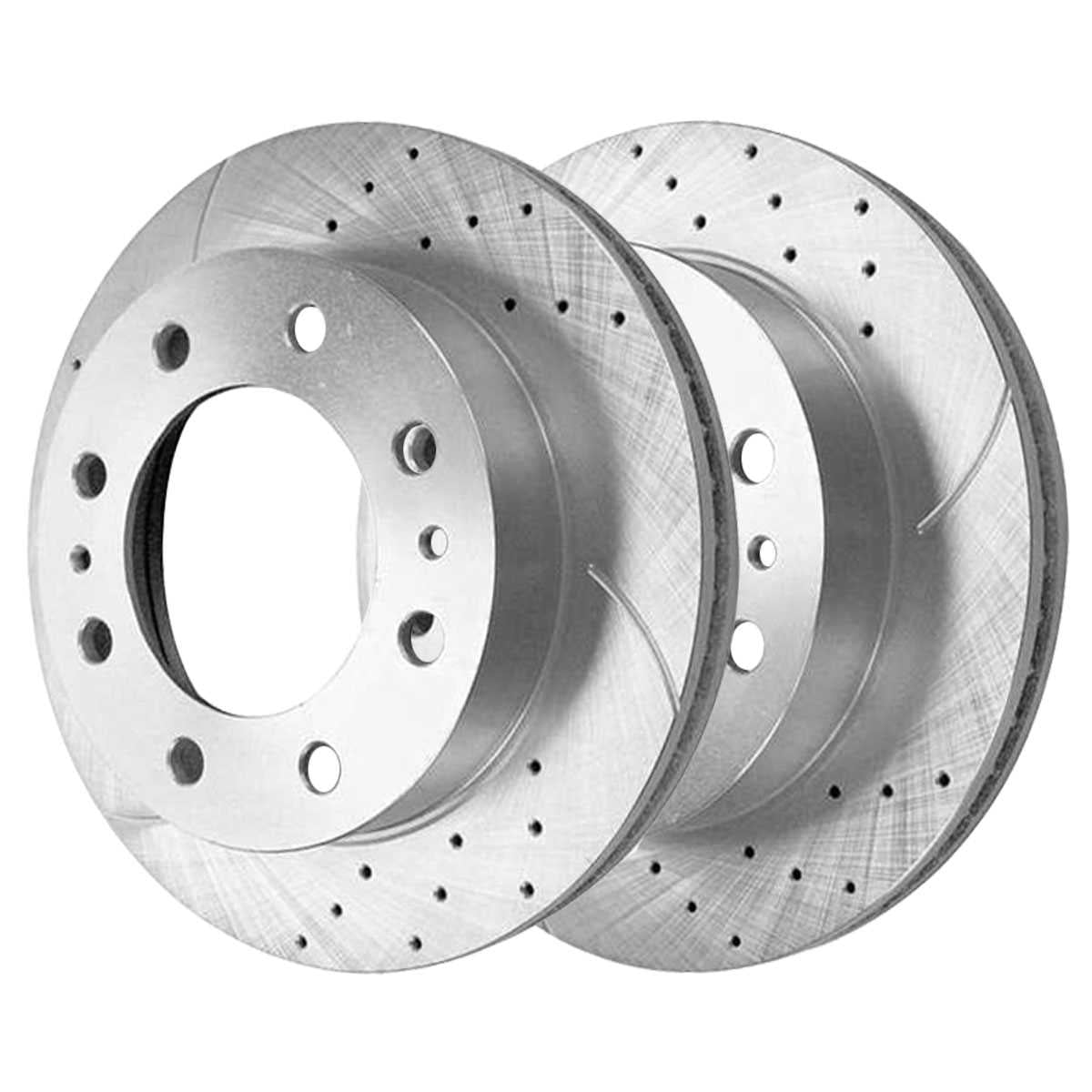 For SRW CHEVY 86mm FRONT & REAR DRILLED AND SLOTTED PERFORMANCE BRAKE Rotors