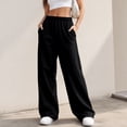 thumbnail image 7 of Women's Wide Leg Sweatpants High Waisted Baggy Lounge Pants with Pockets Soft Oversized Joggers, L, 7 of 7