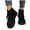 Black, variant on Women's Retro Suede Fringe Ankle Boots Slip On Wide Toe Box Snow Booties Platform Fleece Lined Non Slip Dress Shoes