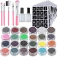 thumbnail image 1 of Glitter Tattoo Kit, Temporary Tattoo Set For Kids - 24 Colours Glitter, 1 of 5