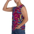 thumbnail image 3 of Haiem Men's Colorful Snake Print Tank Tops Summer Sleeveless Cut Off Workout T-Shirts Fitness Vest Athletic Undershirts-Medium, 3 of 8