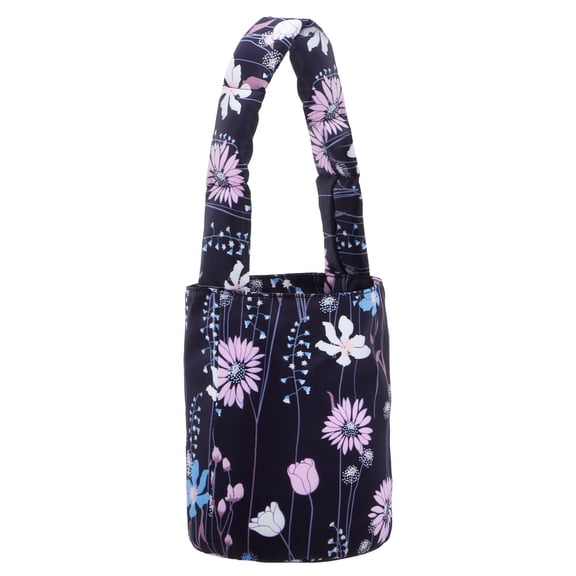 Duryarhall Fashionable New Bucket Shoulder Bag Floral Pattern Handbag With Magnetic Buckle