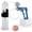 Blue + Gauge, variant on LeLuv® Maxi Penis Pump w/ Blue Handle, Clear Hose | Donut | 9" x 2.00" Vibrating Cylinder
