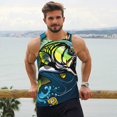 thumbnail image 6 of Picia Big bass fish1 Printed Men’s Performance Tank, Men's Workout Tank Top Moisture-Wicking Tank Top Muscle tee, Breathable Workout Shirt-XX-Large, 6 of 7