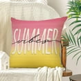 thumbnail image 6 of Hello Summer Lemon Decorative Throw Pillow Covers 16 x 16 Set of 4, Summer Vibes Fruit Pink Yellow Cushion Case Decor, Summer Time Seasonal Home Decoration for Sofa Couch, 6 of 6