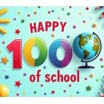 thumbnail image 4 of LUUFILx Happy 100th Day of School Banner Celebration Decorations Colorful Backdrop School Party Supplies Classroom Event Background Photography Props, 4 of 8