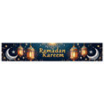 thumbnail image 2 of LUUFILx Ramadan Kareem Banner Moon Lanterns Hanging Starry Night Backdrop Islamic Celebration Party Prop Eid Decoration Religious Event Supplies Background, 2 of 9