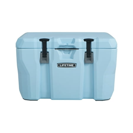 Lifetime 55 qt Bear-Resistant Camping Cooler, Premium High Performance, Ice Retention, Hard Cooler, 60 Can Capacity, Sky Blue (90914)