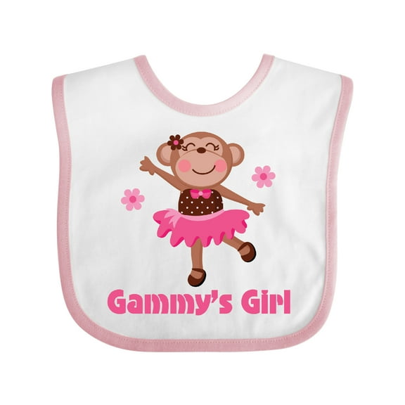 Inktastic Gammy's Girl monkey Girls Baby Bib