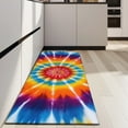 thumbnail image 4 of Rainbow Tie Dye Sunburst Kitchen Rug Mat,Kitchen Runner Rugs Non Skid Washable,Decorative Kitchen Floor Mats for Kitchen,Sink,Laundry,17"X47", 4 of 5