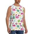thumbnail image 2 of Uemuo Cute Flamingo Pattern Men's Sleeveless T-Shirt,Muscle Athletic Tank Top, Moisture-wicking Quick-dry Breathable Classic Tee Top for Gym Run Outdoor Sports-Medium, 2 of 8