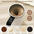 thumbnail image 4 of electric Coffee Mug with a Built-in LCD Thermometer, Perfect for Brewing Coffee,Milk,Cocoa,Etc, 13oz Rechargeable Prevent Overflow Self Stirring Coffee Cup, 4 of 13