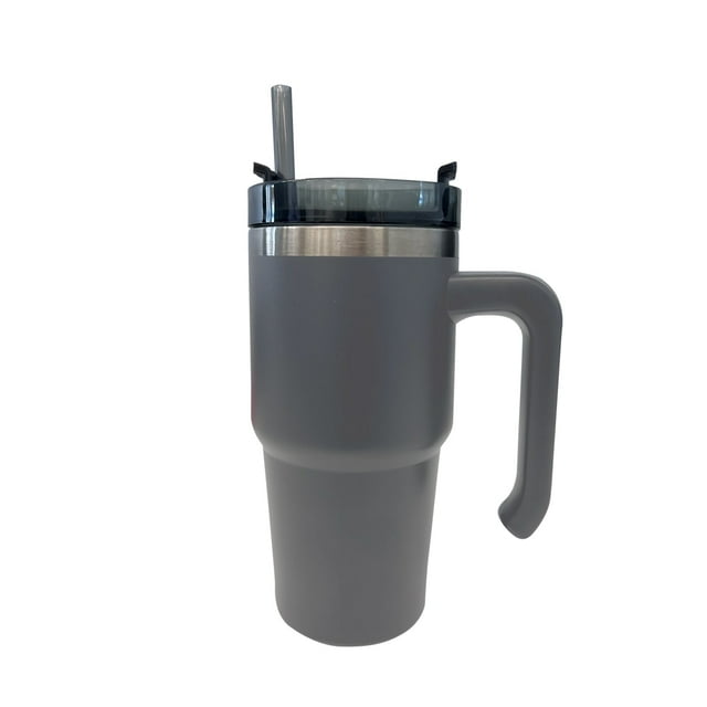 JS Gourmet - Tasse de Voyage en Acier Inoxydable Isolée à Double Paroi, Capacité de 600 ml, Gris