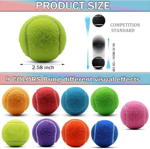 Tennis Balls, 20 Pack Training Tennis Balls,High Elasticity Practice Tennis for Beginner, Exercise Playing Balls for Pet Dog Multicolour